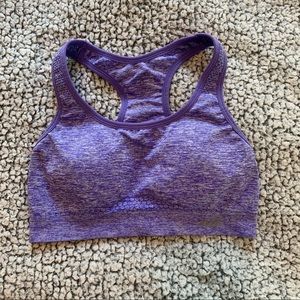 Purple sports bra